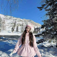 Skibear Pink Slim-Fit Ski Suit