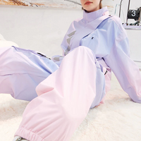 RandomPow Unisex Ombré Snow Jacket & Pants PurplePink Set | snow coat, trending | RicosBoutique
