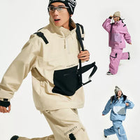 POSITIBEETY Contrasting Color Ski Suit