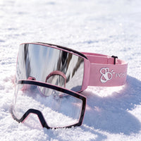 POSITIBEETY 4D Magnetic Anti-Fog Ski Goggles