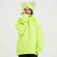 DOOREK Fleece-Lined Bunny Ear Waterproof Ski Hoodie