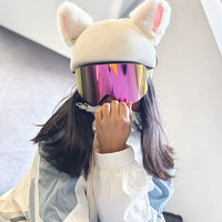 Cartoon Snow Helmet Plush Cover