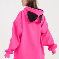 DOOREK Fleece-Lined Bunny Ear Waterproof Ski Hoodie