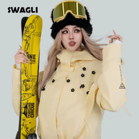 SWAGLI ShadowLine Snow Bib Pants & Cropped Jacket Set