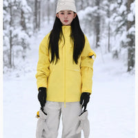 POSITIBEETY 3L Alpine Charm Padded Snow Jacket - Yellow