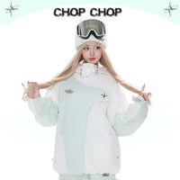 CHOPCHOP Asymmetrical Colorblock Padded Snow Suit