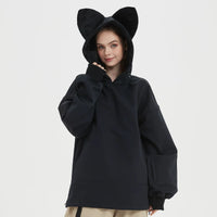 DOOREK Fleece-Lined Bunny Ear Waterproof Ski Hoodie