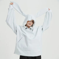 DOOREK Long Bunny Ear Waterproof Ski Hoodie