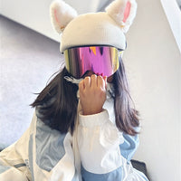 Cartoon Snow Helmet Plush Cover
