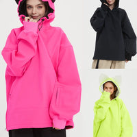 DOOREK Fleece-Lined Bunny Ear Waterproof Ski Hoodie