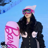 BCG Black & Pink Slim Fit Insulated One-Piece Ski Suit
