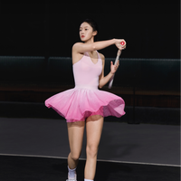 Woman in a pink tennis dress holding a tennis racket on a tennis court with 'nowRose' branding.