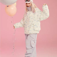 Swagli Floral Pattern with Fur Collar Snowboarding Jacket