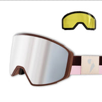 RandomPow Snow Magnetic Snow Goggles (Replacement Lens Included)