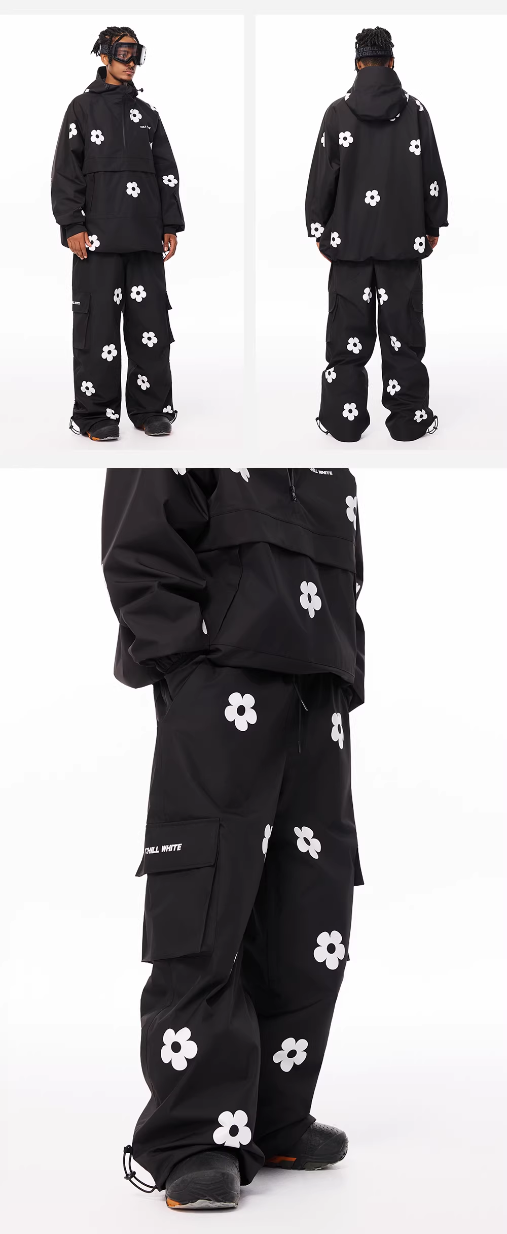 Chillwhite Black Bloom Freestyle Snow Wear Collection