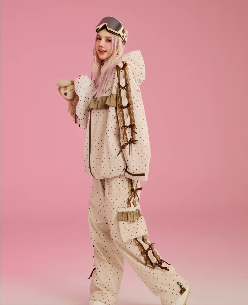Swagli Lace Ribbon Snowboarding & Skiing Suit
