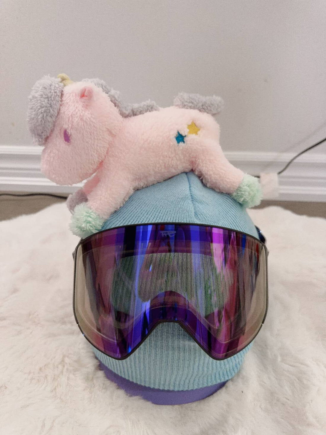 Cartoon Snow Helmet Plush Cover