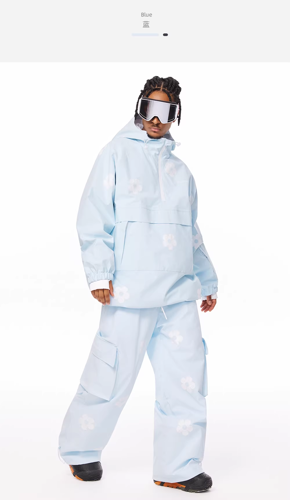Chillwhite Light Blue Bloom Freestyle Snow Wear Collection