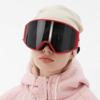 RandomPow Snow Magnetic Snow Goggles (Replacement Lens Included)