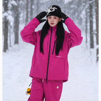 POSITIBEETY 3L Alpine Charm Padded Snow Jacket - Dragon Fruit Pink