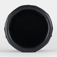 Top view of a black inflatable multi - sided ice bath tub