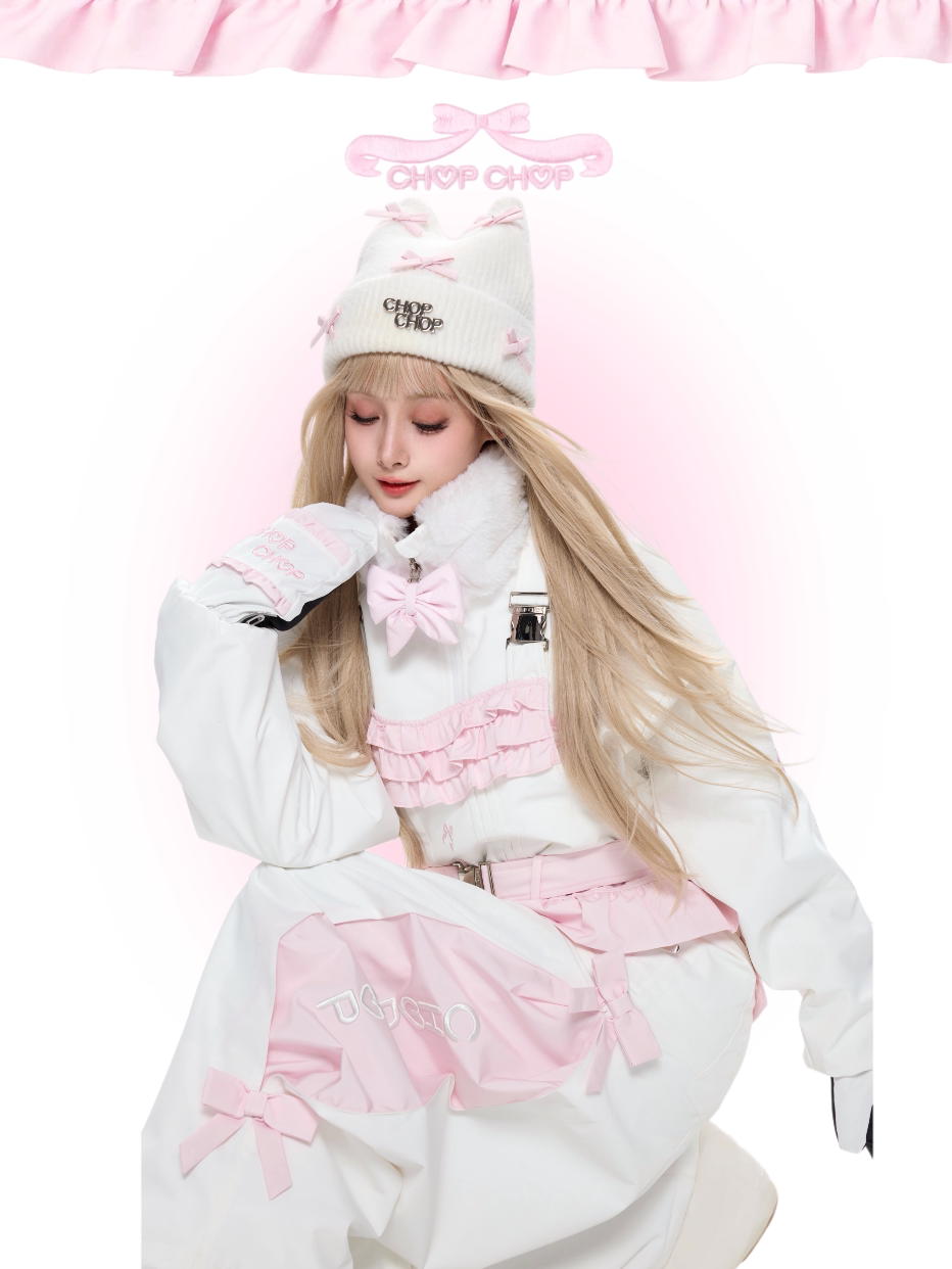 CHOPCHOP Bowknot Ruffle Padded Snow Suit