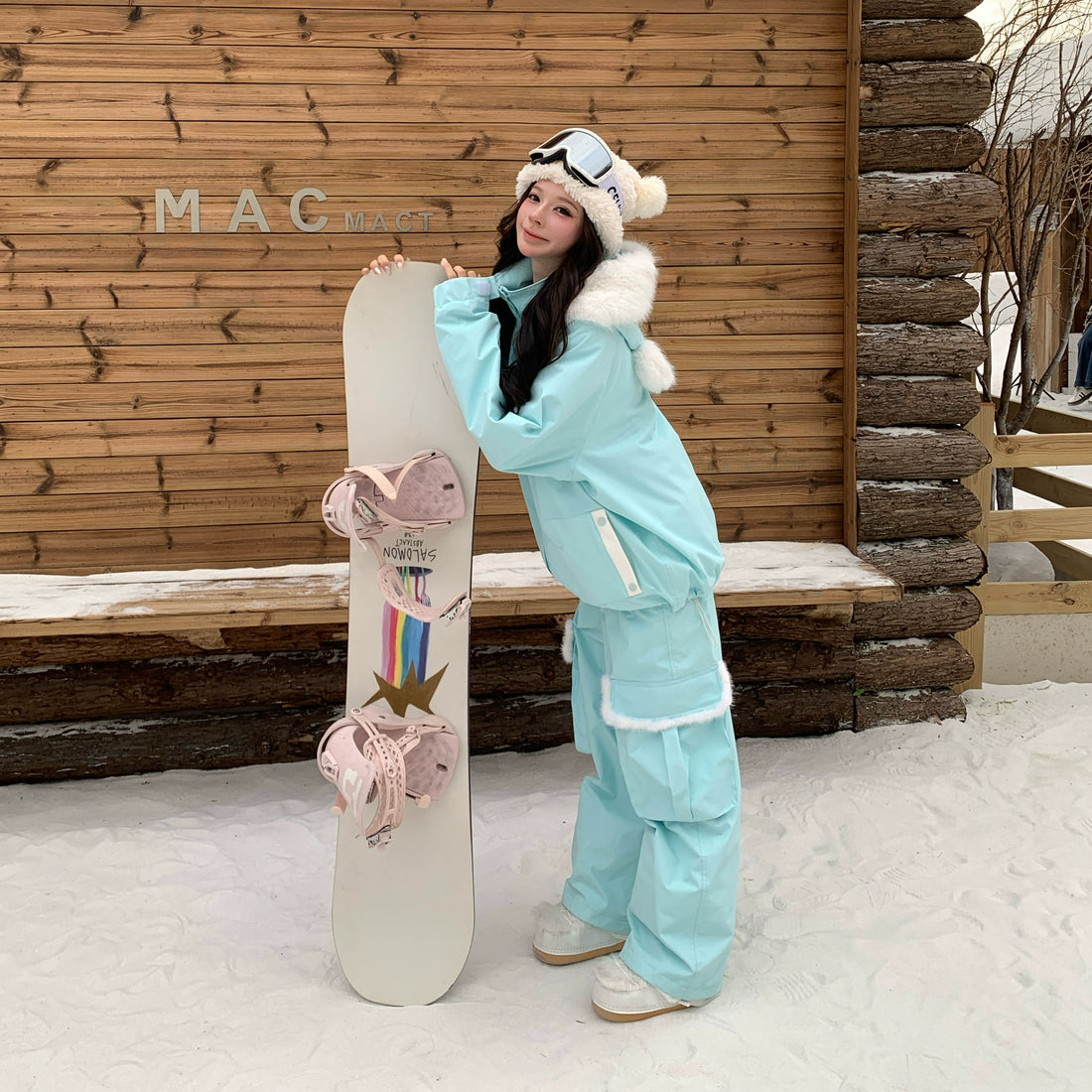 Skibear Arctic Mint Bear Skiing Suit