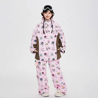 Lovely Ant Y2K Aesthetic Graphic Waterproof Ski Suit Set