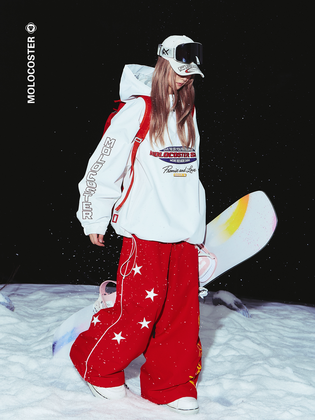 MOLOCOSTER Star Patchwork Waterproof Snowboard Pants