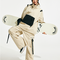 POSITIBEETY Contrasting Color Ski Suit