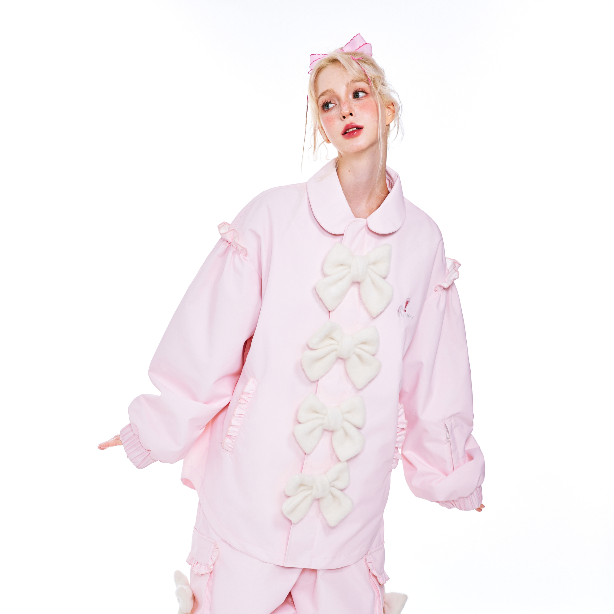 LMD Snow Pinky Plush Ribbon 3L Snowboarding Suit - Elegant, Insulated ...