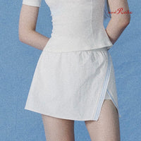 NowRose Coastal Split Performance Skort