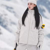 POSITIBEETY 3L Alpine Charm Padded Snow Jacket - Galaxy Grey