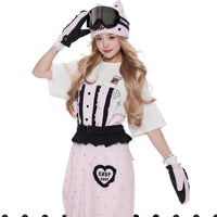 CHOP CHOP Sweetheart Ruffle Padded Snow Suit