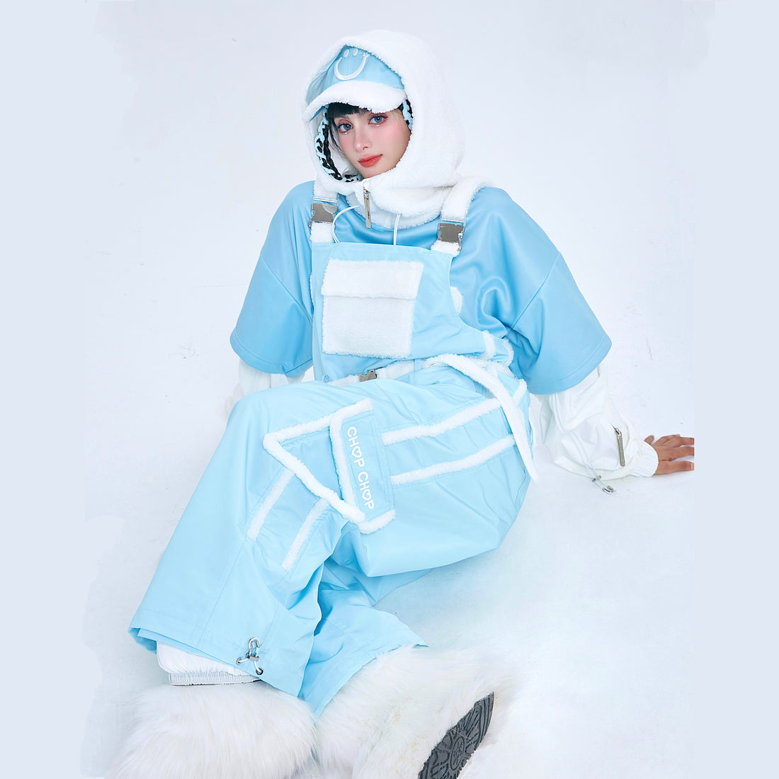 CHOPCHOP Candy Pop Fluffy Snow Bibpants and Hoodie | 23new, snow coat | RicosBoutique