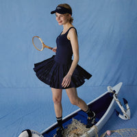 NowRose Bloom Cutwork Performance Tennis Skort