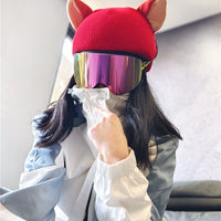 Cartoon Snow Helmet Plush Cover