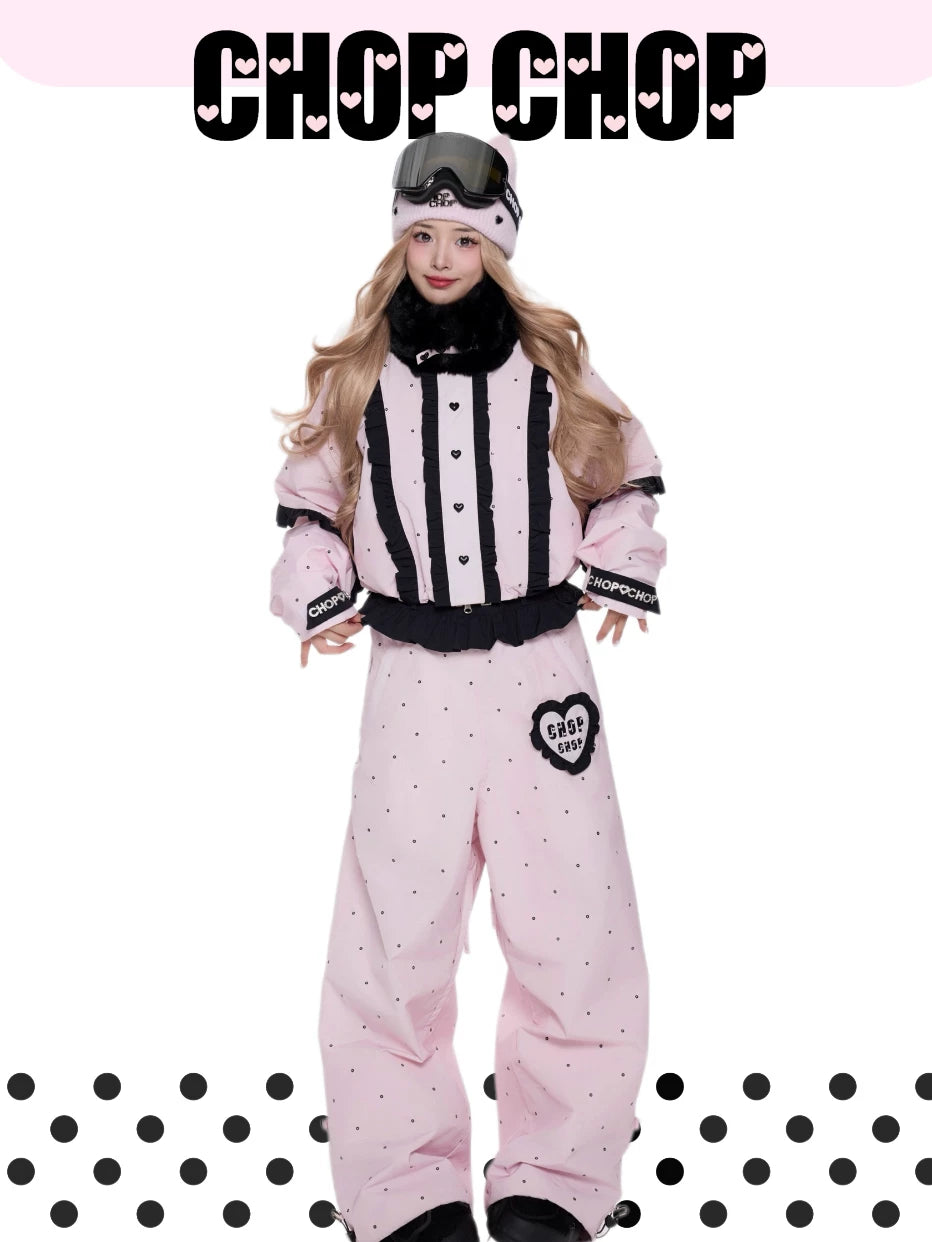 CHOP CHOP Sweetheart Ruffle Padded Snow Suit
