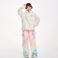 Lovely Ant Color-Blocked Waterproof Snow Pants