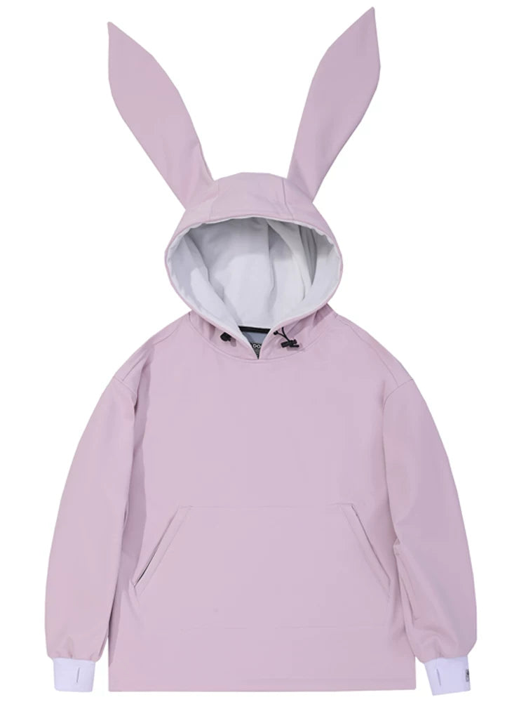 DOOREK Long Bunny Ear Waterproof Ski Hoodie