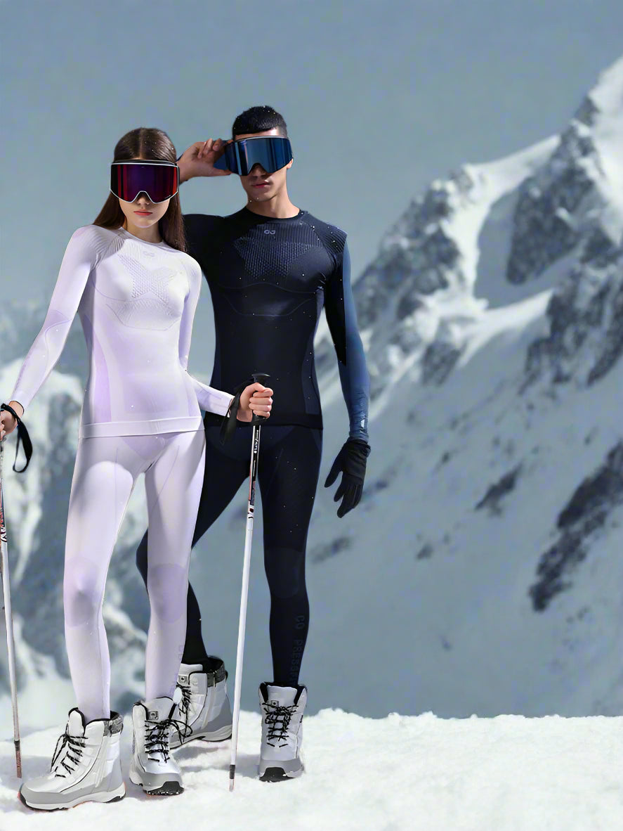 Winter Ski & Snowboard Seamless Thermal Base-layer Sets (For Men)