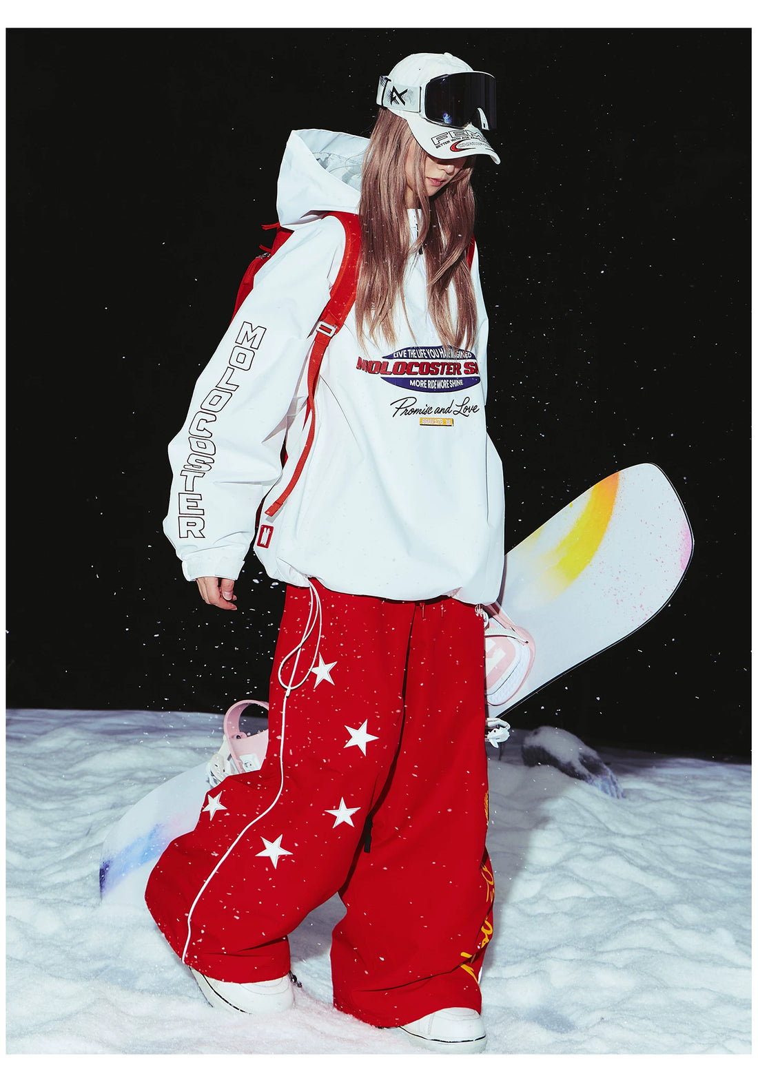 MOLOCOSTER Star Patchwork Waterproof Snowboard Pants
