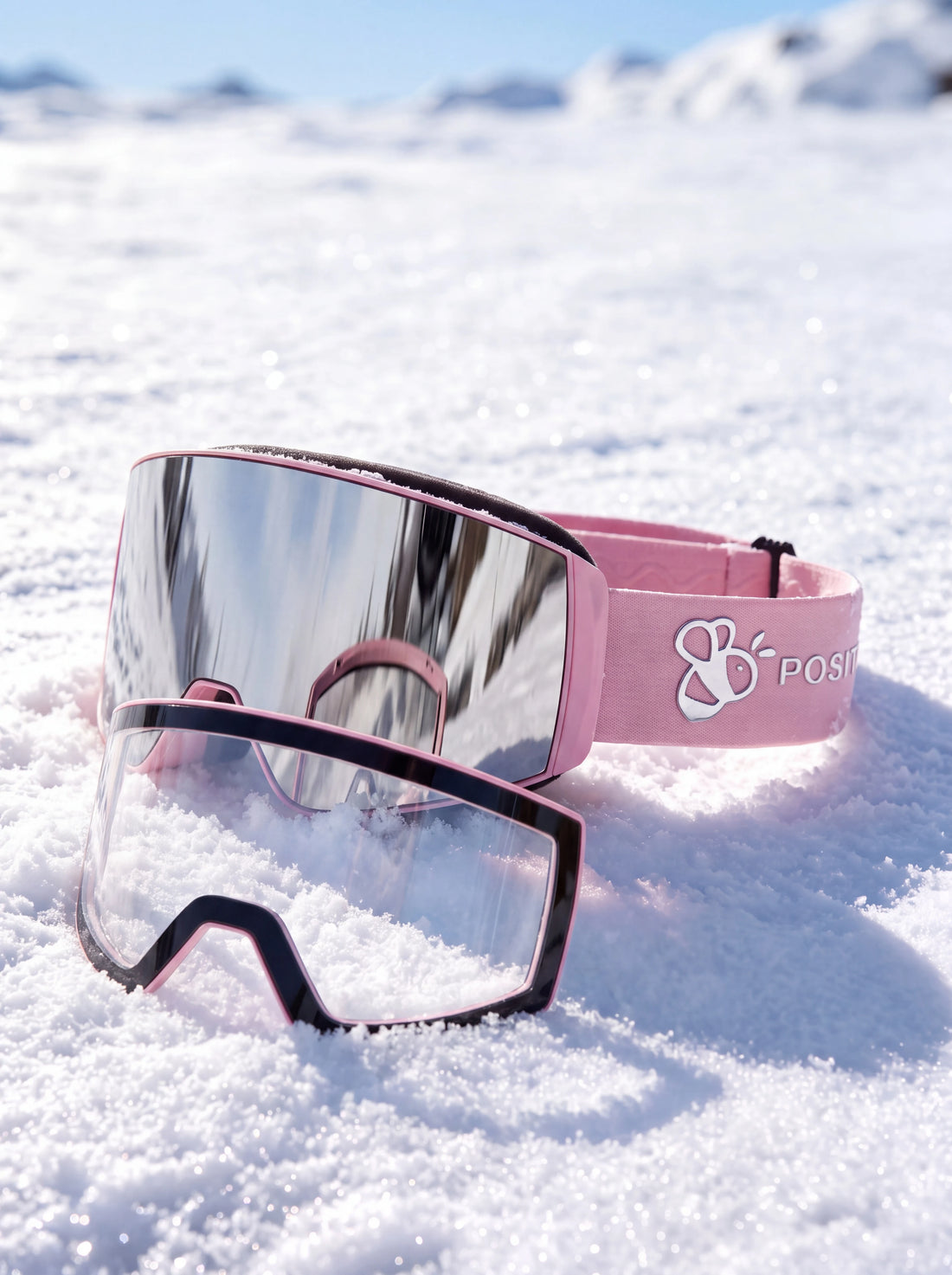 POSITIBEETY 4D Magnetic Anti-Fog Ski Goggles