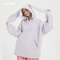 DOOREK Long Bunny Ear Waterproof Ski Hoodie