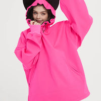 DOOREK Fleece-Lined Bunny Ear Waterproof Ski Hoodie