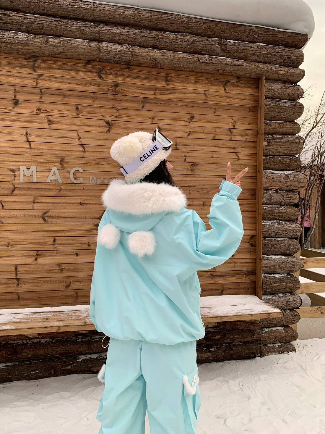 Skibear Arctic Mint Bear Skiing Suit