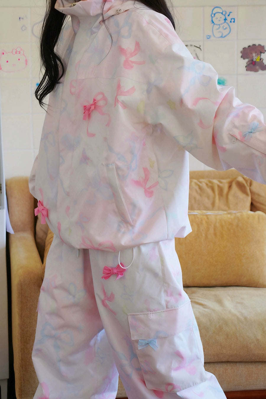 LMD SNOW Dreamy Pink Ribbon 3L Waterproof Snow Suit | Stylish ...