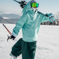 DOOREK Long Bunny Ear Waterproof Ski Hoodie