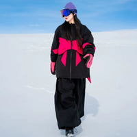 DOOREK Women’s Giant Bowknot Waterproof Ski Suit