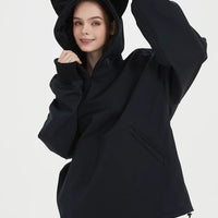 DOOREK Fleece-Lined Bunny Ear Waterproof Ski Hoodie